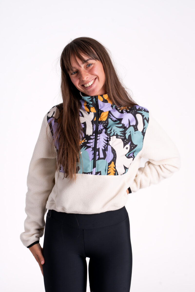 Mikina cropnutá - Divá Ivory