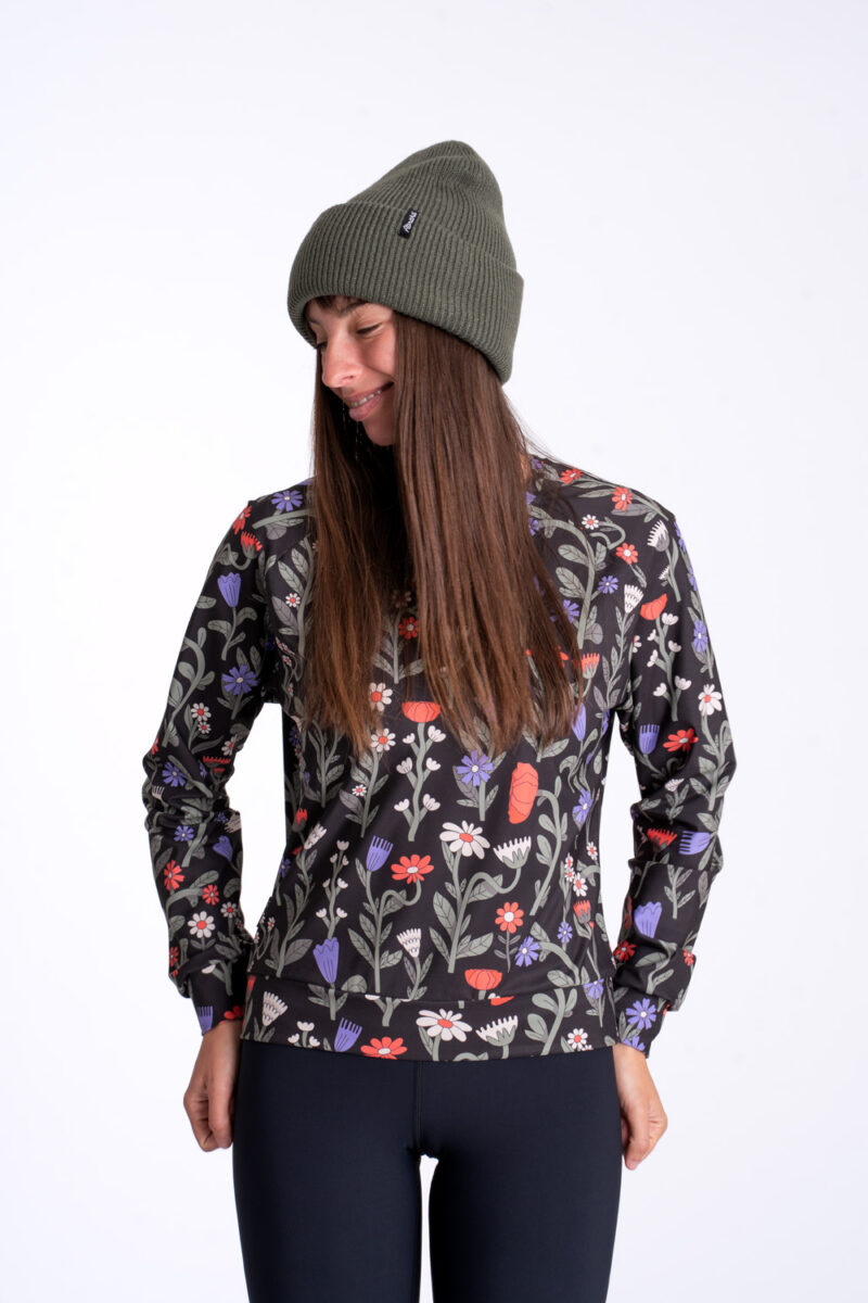 Termo mikina - Kvetnatá