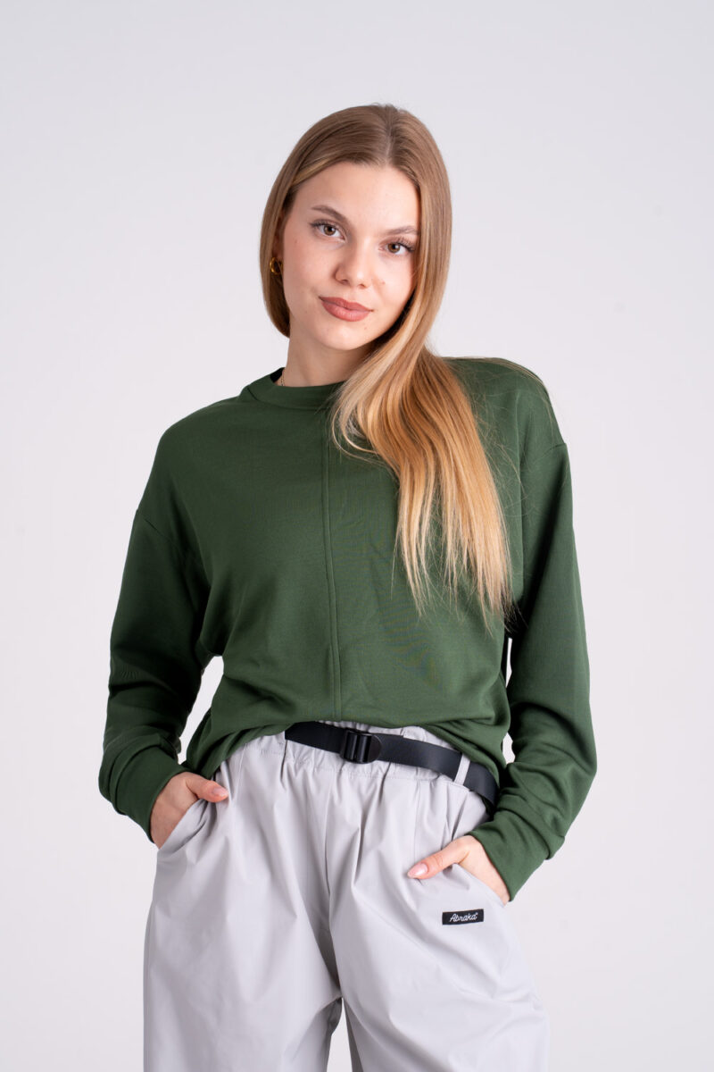 Merino mikina - Moss