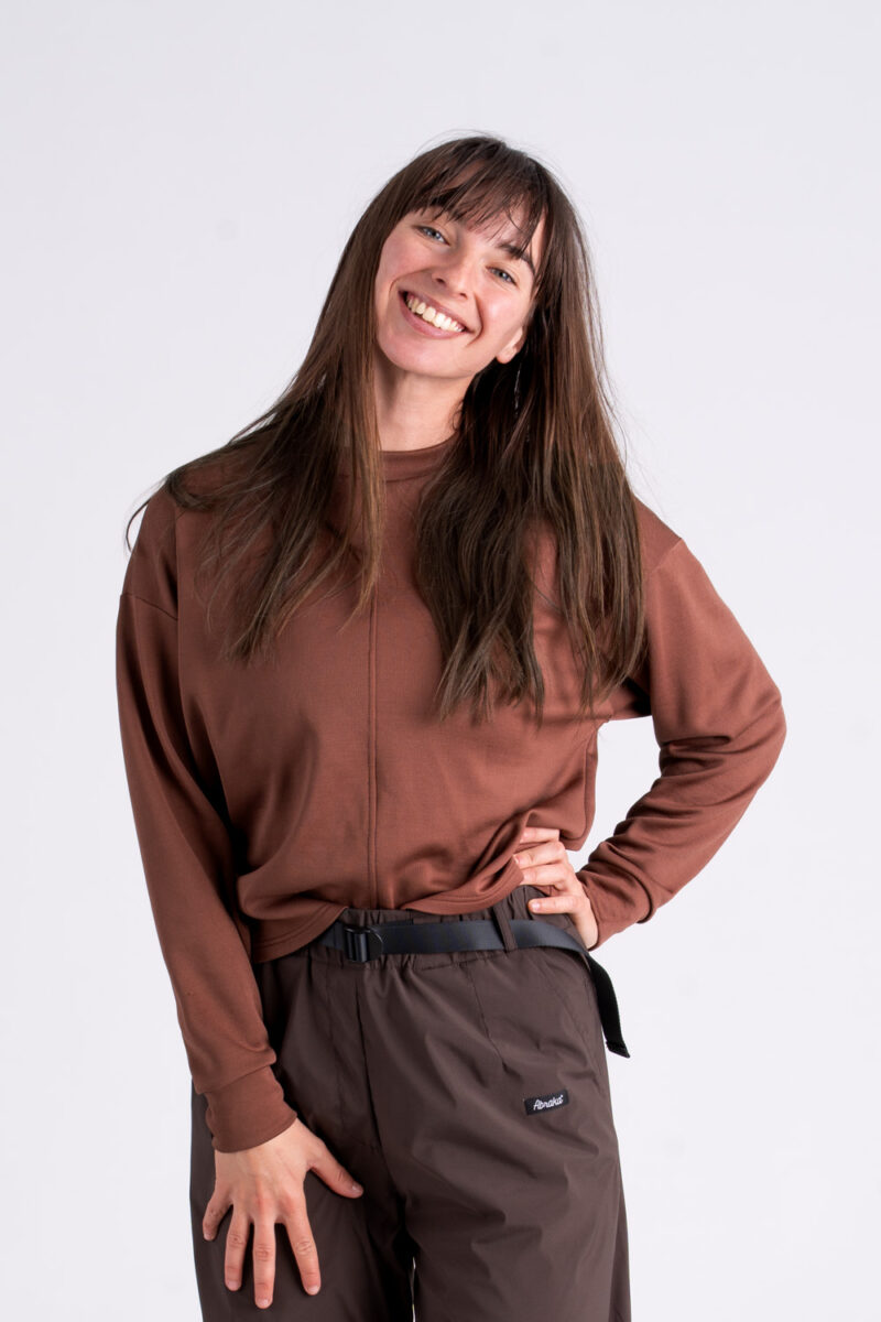 Merino mikina - Chestnut