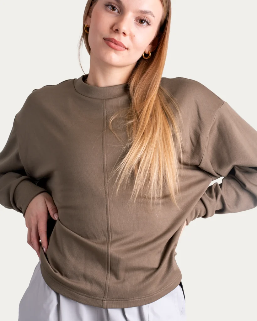 Merino mikina – Taupe