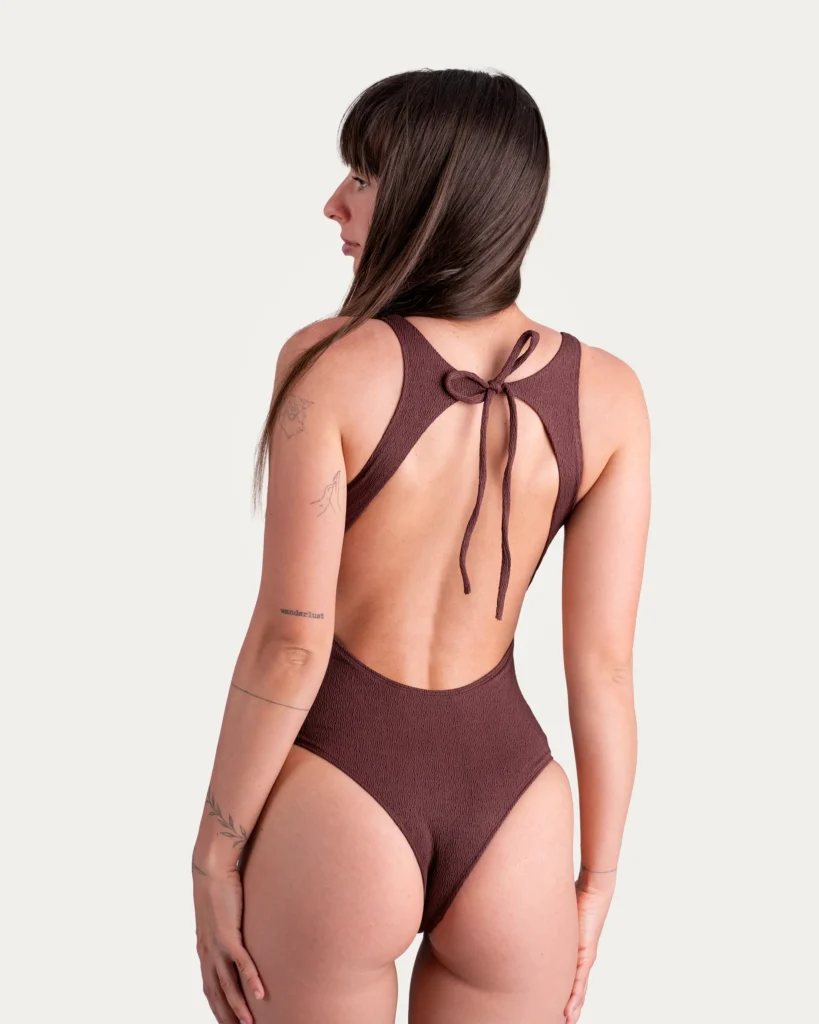 Celé plavky Wave – Brownie