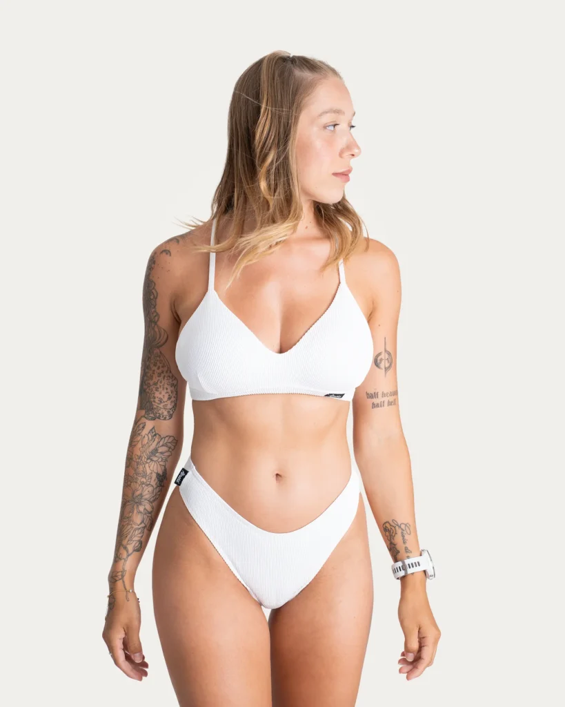 Plavkový spodok brazil Rib – Biela